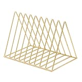 Material: metal; Mecotech Revistero de Metal para Guardar Periódicos, Libros y Revistas, 26 x 17.8 x 18.5 cm (Dorado)