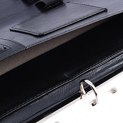 A4 Carpeta para Conferencia de Piel Sintetica  Carpeta Organizadora con Calculador Tarjetero incluidos  Organizador para Folios Bolis  Tablet  Tarjetas  Negro