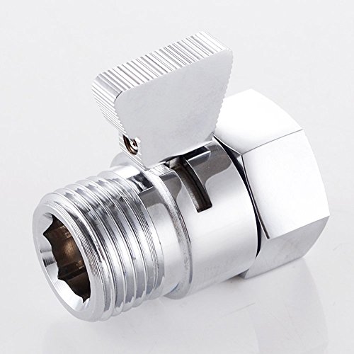 Homeself Brass Shower Head Flow Contol and Shut OFF Stop Switch Valve for Shower Head, Hand Shower, or Bidet Sprayer etc,Universal Replacement Part by Homeself - 2
