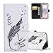 Produktbild Für Samsung A3 2017 Hülle 3D,Galaxy A3 2017 Bookstyle Leder Schutzhülle,EMAXELERS Galaxy A3 2017 Hülle Flip Case Wallet Leder,Galaxy A3 2017 Hülle Anime,Galaxy A3 2017 Hülle 3D Bunte Blumen Schmetterling Flamingo Anime Muster PU Leder Ledercase Flip Tasche Wallet Schutzhülle Etui Tasche Handytasche Hülle mit Standfunktion Karteneinschub für Samsung Galaxy A3 2017,3D A Black Feather Many Birds