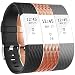 Produktbild Vancle Für Fitbit Charge 2 Armband, Weiches Verstellbare Silikon Sports Ersetzerband Fitness Verstellbares Uhrenarmband für Fitbit Charge 2 (Special Rosegold Black Grey, Small)