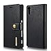 Armor DG MING Sony Xperia XZ Case Vintage Genuine Leather Wallet Case Flip cover Magnetic Detachable Leather Back Cover 3 Card Slots 1 Cash Slot Removable Cover Case with Card Holder for Sony Xperia XZ (Black) RS.1500.00
