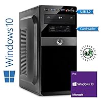 Memory PC Intel PC Core i5-7500 7. Generation (Quadcore) Kaby Lake 4x 3.4 GHz, ASUS, 8 GB DDR4 2133Mhz, 250 GB SSD + 1000 GB Sata3/-600, Intel HD 630 Grafik 4K, USB 3.0, SATA3, HDMI, DVD-Brenner, Sound, GigabitLan, Windows 10 Pro 64bit, MultimediaPC, Cardreader, Kabylake