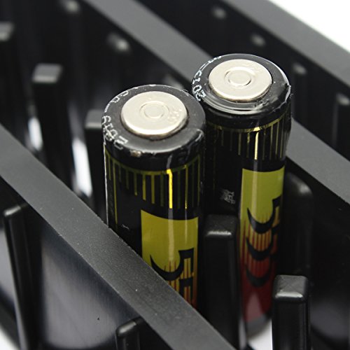 ELEGIANT 72 Batterie Tester Halterung Case Holder Storage Box Battery Caddy Storage Plastic Holder Slot Rack Organizer Removable Tester Für AAA AA A C 9-Volt Knopfzellen - 5