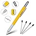 Produktbild Samtaer Geschenkideen Geschenke,Gadgets für männer,Super 6 in 1 Multifunktions Stift Lineal, Wasserwaage, Kugelschreiber, Stylus, flach Kopf oder Phillips-Schraubendreher (Gelb)