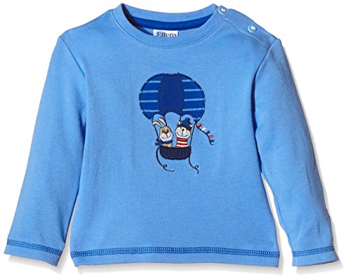 Eltern by Salt & Pepper Baby Boys E Longsleeve Let's Fly uni Plain Crew Neck Long Sleeve Shirt, Blue (ocean Blue 429), 3-6 Months (Manufacturer size: 68)