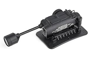 QIRUIMY Tactical Helmet Light System with Flexible Stalk,White+ IR +Red/Green/Blue LED Survival Signal Light,Headlamp Safety Signal Indicators (Black)