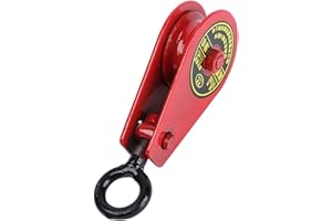 MACHSWON Heavy Duty Single Wheel Pulley Block Hanging Wire Towing Wheel Portable Wear-resistant Lifting Pulley Roller 0.3T