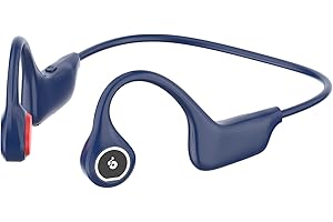 COMBLU Knochenschall Kopfhörer, Open-Ear Kopfhörer mit Mikrofon, Bone Conduction Bluetooth 5.1 Kabellos Sport Kopfhörer, IP55 Wasserdicht und Staubdicht zum Radfahren, Laufen, Joggen im Fitnessstudio
