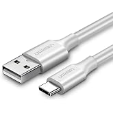 Ugreen USB Type-C Şarj ve Data Kablosu, 1 Metre, Beyaz