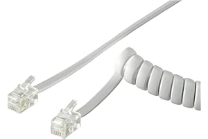 Goobay Rj10 50246 Kabel Telefoniczny, Biały, 2 m