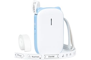 ‎CLABEL CLABEL Beschriftungsgerät Selbstklebend, 520B Thermo Tragbarer Etikettendrucker Bluetooth Labeldrucker Kompatibel Mit Ios Android, Mini Etikettiergerät Kompatibel für Zuhause Büro Lagerung