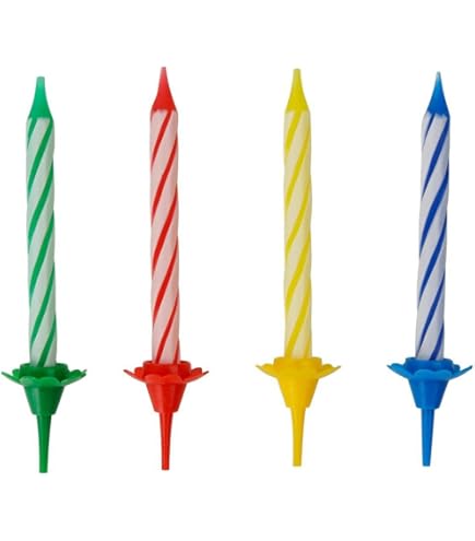 Candele Per Torta Compleanno Con Luce Colorata - 6 Colori - Con Portacandele - Foto 4