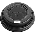 Fiesta Green Compostable Espresso Cup Lids 113 ml / 4 oz (Pack of 50), Black, CPLA Espresso Coffee Cup Lids, Certified Compostable BS EN 13432, Suitable for Temps up to 100°C, DY982