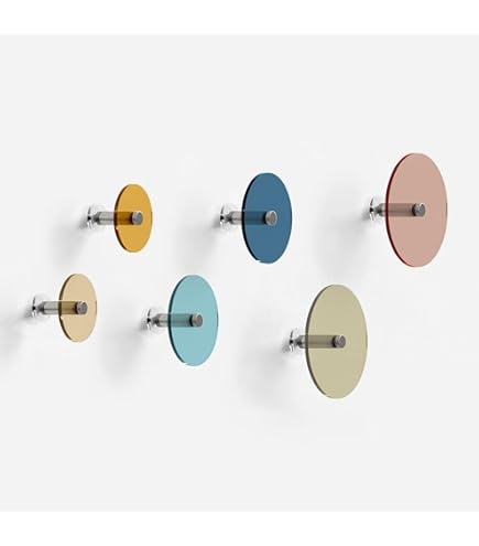 Appendiabiti Adesivi Da Parete - Kit 6 Pezzi Colorati - Giallobus Design Italiano - Foto 9