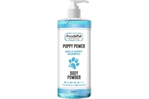 Poochiful Luxury Puppy Power Dog Shampoo Sensitive Skin 500ml. Baby Fresh Dog & Puppy Shampoo and Conditioner From 8 Weeks. Pro Grooming Products for Dogs Easy Wash and Rinse for Itchy & Dry Skin
