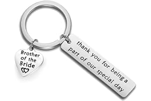 AKTAP Brother of The Bride Gift Brother Keychain Thank You for Being A Part of Our Special Day Wedding Party Gift Brother of The Groom Keyring