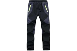 Echinodon Kinder Gefütterte Hose Softshellhose Winddicht Wasserabweisend Atmungsaktiv Warm Outdoorhose Skihose