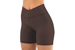 Friptspyg Femmes Shorts de Sport V à Taille Haute Cyclisme Shorts Gym Leggings Yoga Pants Scrunch Butt Fitness Entraînement et Course à Pied
