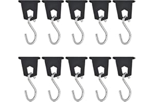 TSUWNO Kit 10 Ganci in Acciaio Inossidabile per Tendalino Camper e Tende da Campeggio, Appendini da Infilare nel Profilo del Tendalino, per Una Solida Protezione del Sole.