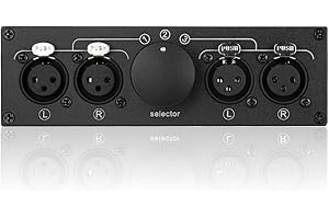 Nobsound Little Bear 3 (1)-IN-1(3)-OUT XLR Balance Stereo Audio Switcher Pasivo Selector Splitter Box