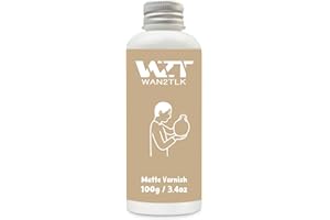 WAN2TLK 100ml Air Dry Clay Glaze, Clear Clay Glaze for Air Drying Clay, Varnish for Pottery and Acrylic Paint, Waterproof and Scratch Resistant, Design for Air Dry Clay (Matte Varnish)