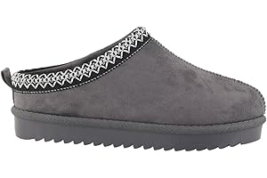 sole london Women's Slip On Warm Faux Fur Lined Ladies In Out Door Slippers Shoe Boots