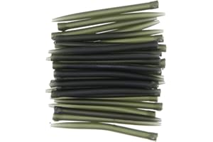 Hilai Swivels & Snaps, Fishing Anti Tangle Manchons Terminal Connexion Connex Crochet Ligne de pêche Carpe Tabrines en Caoutchouc de pêche à la Carpe 30pcs Green