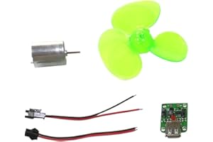 NIKJEBDF 2 set 5V Small Wind Turbine Generator Kit,Wind Turbines Generate Electricity Fan Blades Model DIY Kit For Teaching Physical Science Experiment-No bulb