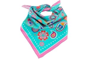 bb-Klostermann NICKITUCH/BANDANA 50x50cm 43004 türkis geblümt