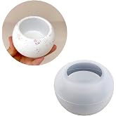 Epoksi Yuvarlak Beton Saksı ve Mumluk Silikon Kalıbı Orta Boy 8.6X5.5 CM