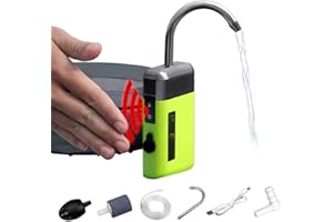 KKPLZZ Pompa powietrza do akwarium, urządzenie tlenowe/pompy wodne/oświetlenie 3 w 1, wielofunkcyjna pompa tlenowa do akwariów, energooszczędna, inteligentny czujnik, mini pompka do akwarium