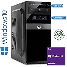 Memory PC Intel PC Core i5-7500 7. Generation (Quadcore) Kaby Lake 4x 3.4 GHz, ASUS, 16 GB DDR4 2133Mhz, 250 GB SSD + 2000 GB Sata3/-600, Intel HD 630 Grafik 4K, USB 3.0, SATA3, HDMI, DVD-Brenner, Sound, GigabitLan, Windows 10 Pro 64bit, MultimediaPC, Cardreader, Kabylake