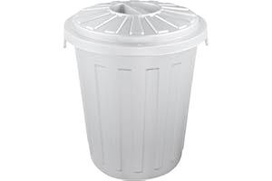 keeeper Maxi-Tonne mit Deckel, Polypropylen, 23 l, 36 x 42 x 36 cm, Mats, Silber