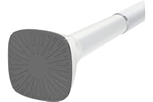 Lolypot Asta telescopica senza foratura, non arrugginita, asta per tenda da doccia regolabile 64-78 cm, asta di serraggio per tende, asta allungabile, asta appendiabiti