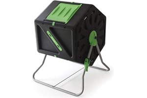 GRO GARDEN PRODUCTS 105L Single Chamber Garden Compost Bins Tumbling Rotating Composter With Compost Aerator Mixing System, Compost Maker, Strong Design With Metal Legs Make Compost In 3-4 WEEKS FREE EXPRESS DELIVERY