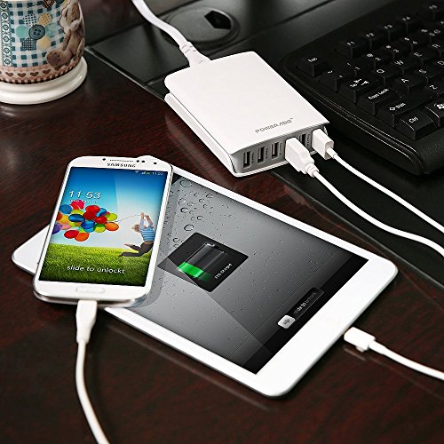 Poweradd 50 Watt Ladeadapter mit 6 USB Port USB Ladegerät für Smartphones,5V Tablet PCs und andere USB Geräte - 7