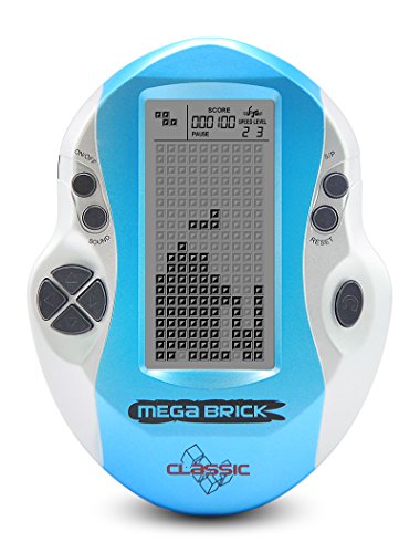 Nuevo Tetris Juego consola pantalla grande electrónico Tetris Inteligente juego de mano incorporado A-Z 26 juegos clásico nostálgico juego de puzzle buen regalo para un niño (azul) (Blue)