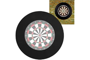 DLISHKA Freccette Bersaglio Surround T:4CM,Facile Da Montare Per La Casa E L'Esterno,Accessorio Perfetto Per Le Freccette,Evita Danni Da Parete Con La Piastra Di Protezione.