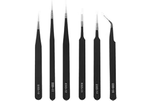 YURROAD 6-teiliges Edelstahl-Pinzetten-Set, Quilling-Werkzeuge, multifunktionales Pinzetten-Set für Kinder und Erwachsene, Handarbeit, Kartenherstellung, Pinzetten, Werkzeuge für Elektronik, Schmuck