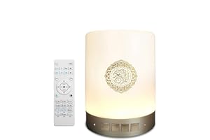Al salama Quran Lampe de haut-parleur portable, LED, tactile, avec télécommande et application, haut-parleur Bluetooth AZAN dans de nombreuses langues, y compris l'anglais et l'arabe
