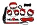 Produktbild Stillshine Plüsch Leder Sex Werkzeuge Restraint System Fetisch Bondage Kit von 7 Stück (Schwarz Rote)