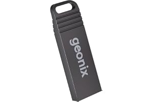 Geonix 4gb Metal Flash Drive | Pendrive | USB 2.0 | Keyring Design | Lightweight | Variant 4GB | 5 Year Warranty (Black)