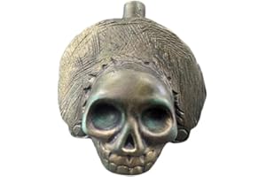 Asiasioc Dekompressionspfeife mit großem Loch, Okarina mit zwei Kammern, aztekische Todespfeife (A)