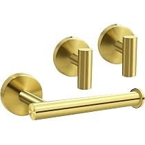 Toilettenpapierhalter Aus Edelstahl (gold) – Wandmontage, Mit Regal, Für Badezimmer/Küche, Robust & Wasserdicht