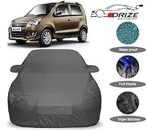 DRIZE Wagonr Car Cover Waterproof with Triple Stitched Ultra Surface Body Protection (Grey Look)