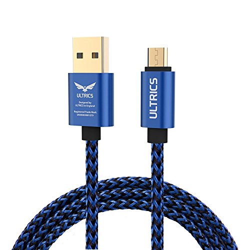 ULTRICS® Micro USB Kabel [3M - 9FT] Nylon geflochtenes Aufladeeinheits-Kabel Tangle geben Synchronisierungsauflade USB-androides Aufladeeinheits-Blei für Samsung-Galaxie, Sony, Nokia, Microsoft, Motorola, Kindle, Nexus, Huawei, LG, Xiaomi, OPPO - Lebenszeit-Garantie, Geld frei Zurück Garantie
