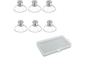 YIXUTAG Ventouse Filetée Ventouses avec Filetage, 6pcs Ventouse a Visser Avec Filetage M4 Ventouses de Fixation, Ventouses en Plastique Ventouse a Visser pour Suspension Salle de Bain Cuisine Fenêtre Camping