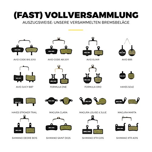 Magura MT-2 MT-4 MT-S MT-6 MT-8 Typ 7 Bremsbeläge für MTB Mountainbike Scheibenbremse Organic Beläge Bike Bremse Bremsbelag | Gorilla Bikes High Performance Disc Brake Pad - 7