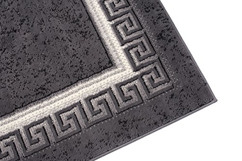 DESIGNER TEPPICH WOHNZIMMER TEPPICH SCHÖN MUSTER IN GRAU CREME (200×300 cm) - 4